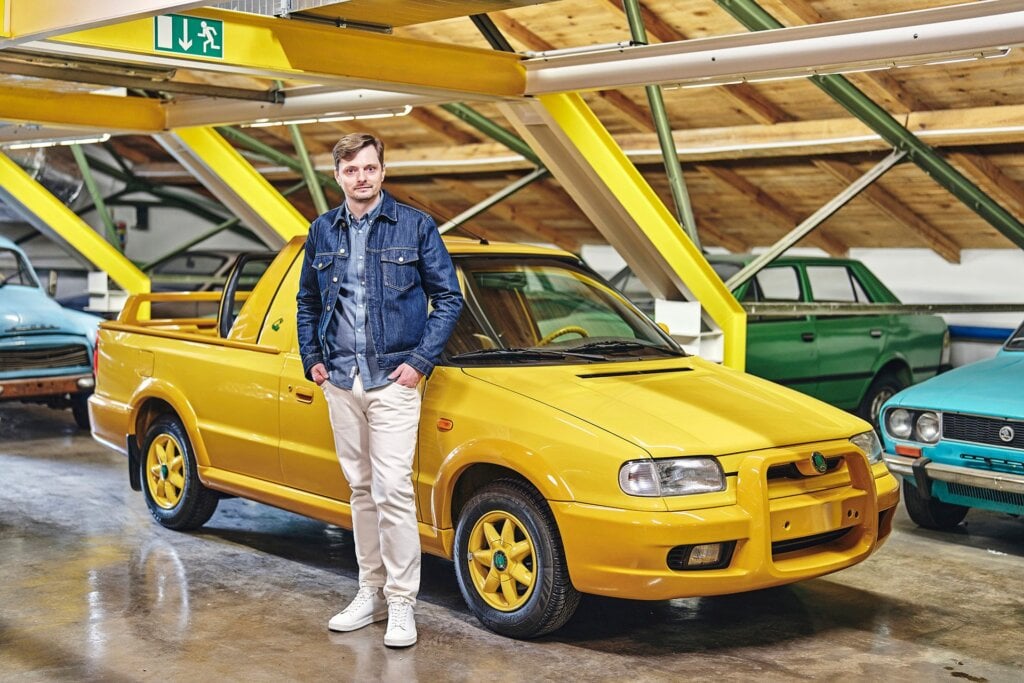 The designer with the original.