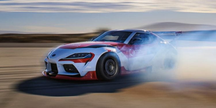 Even Toyotas get in on the drifting action.