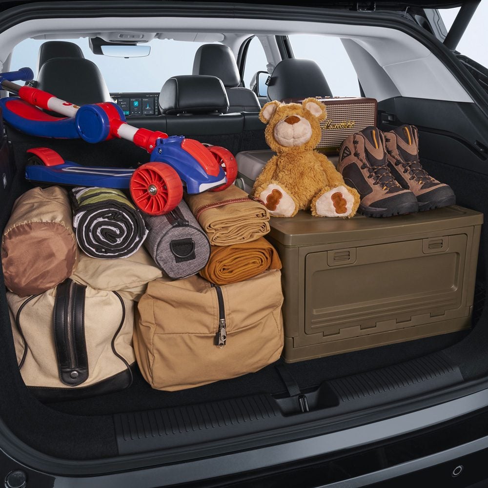 All sorts packed in here, thanks to over 500L of luggage space.