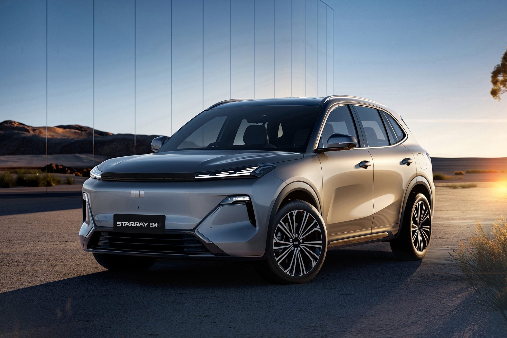 Geely Starray in a desert