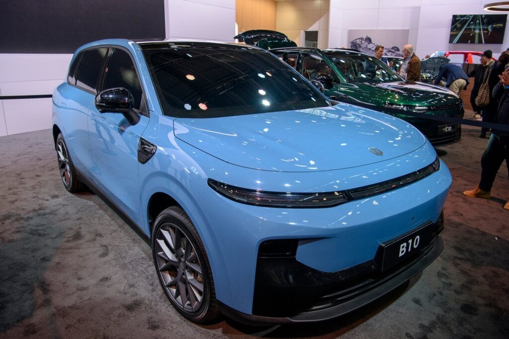 Leapmotor B10 SUV on the Leapmotor stand at the 2024 Paris Motor Show