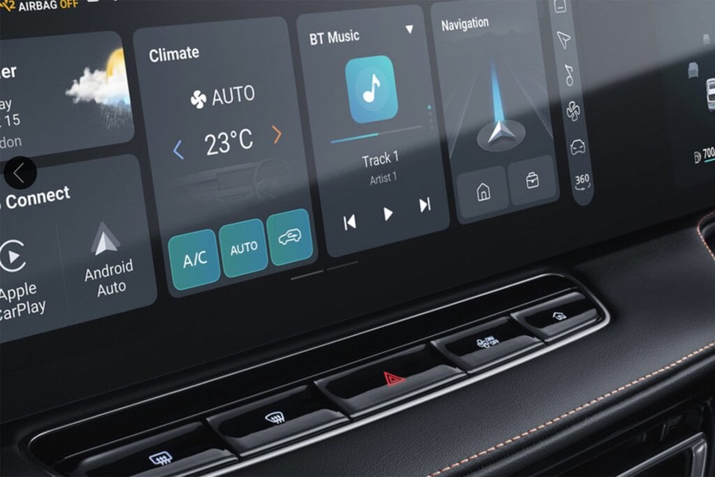 One of the big screens, this one for IFT and overall control of functions.