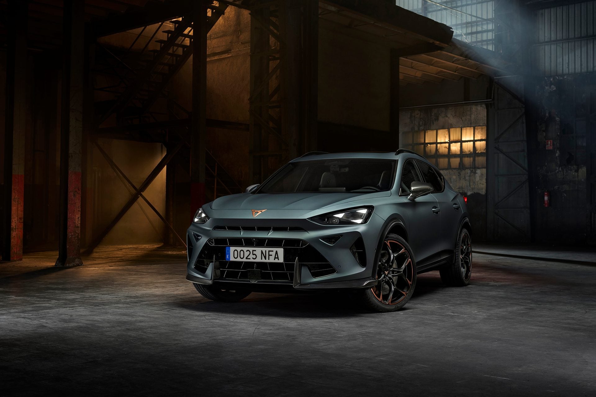 Cupra Fomentor VZ5 pictured in a warehouse