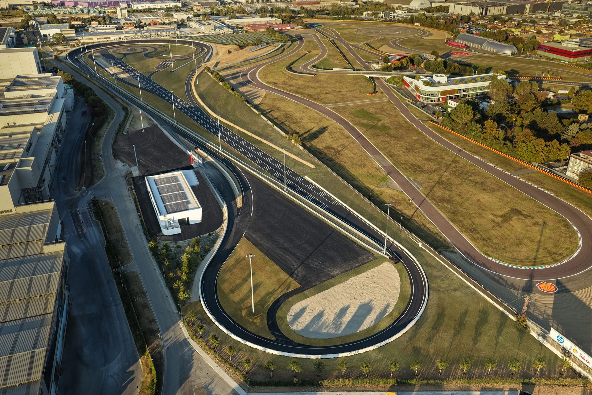 Ferrari E Vortex track pictured from above