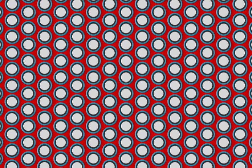 Red area and blue cell walls are simply wasted area that could be used in adding extra capacity and range.
