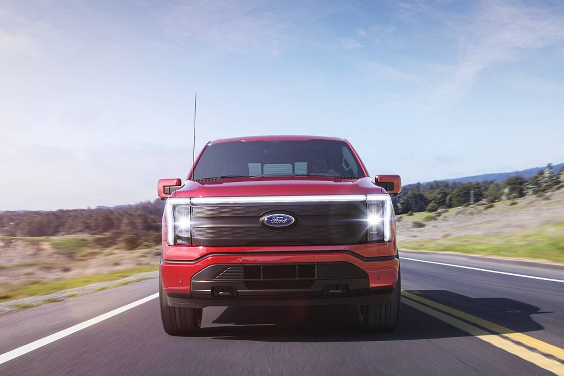 Red F-150 Lightning