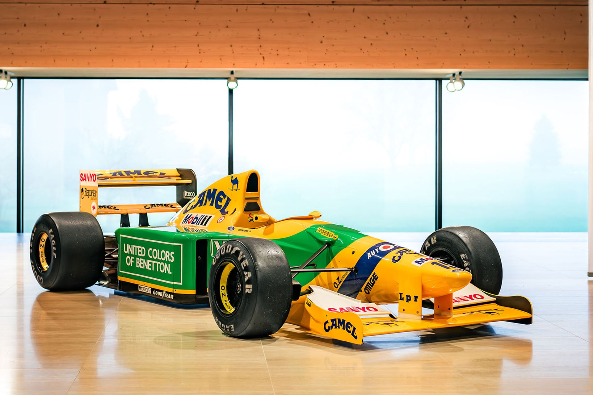 Schumacher Benetton in green and yellow