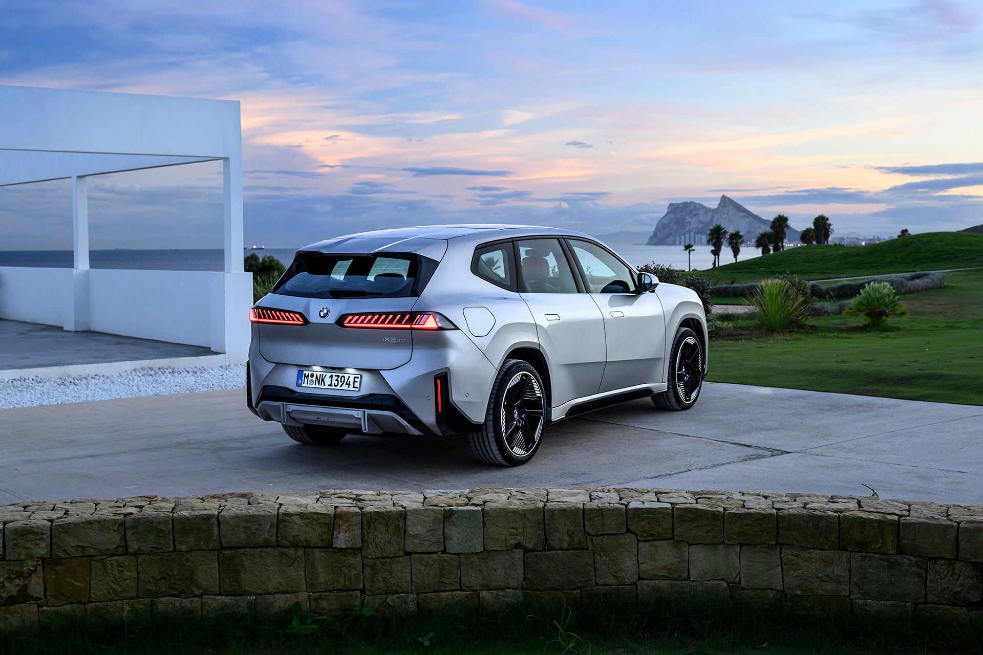 the back of a silver BMW iX3