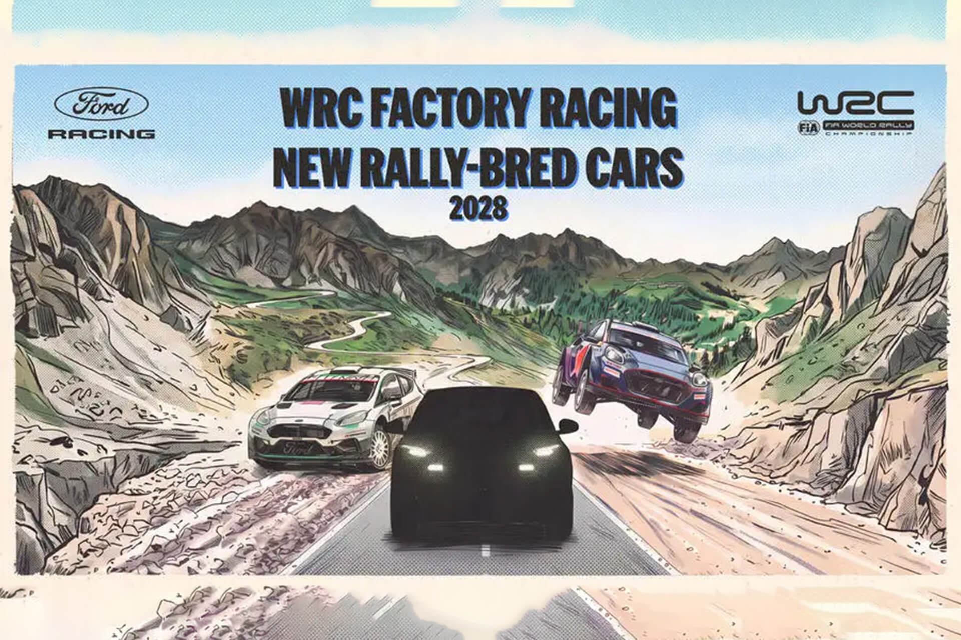 rally cars on sand in green hills