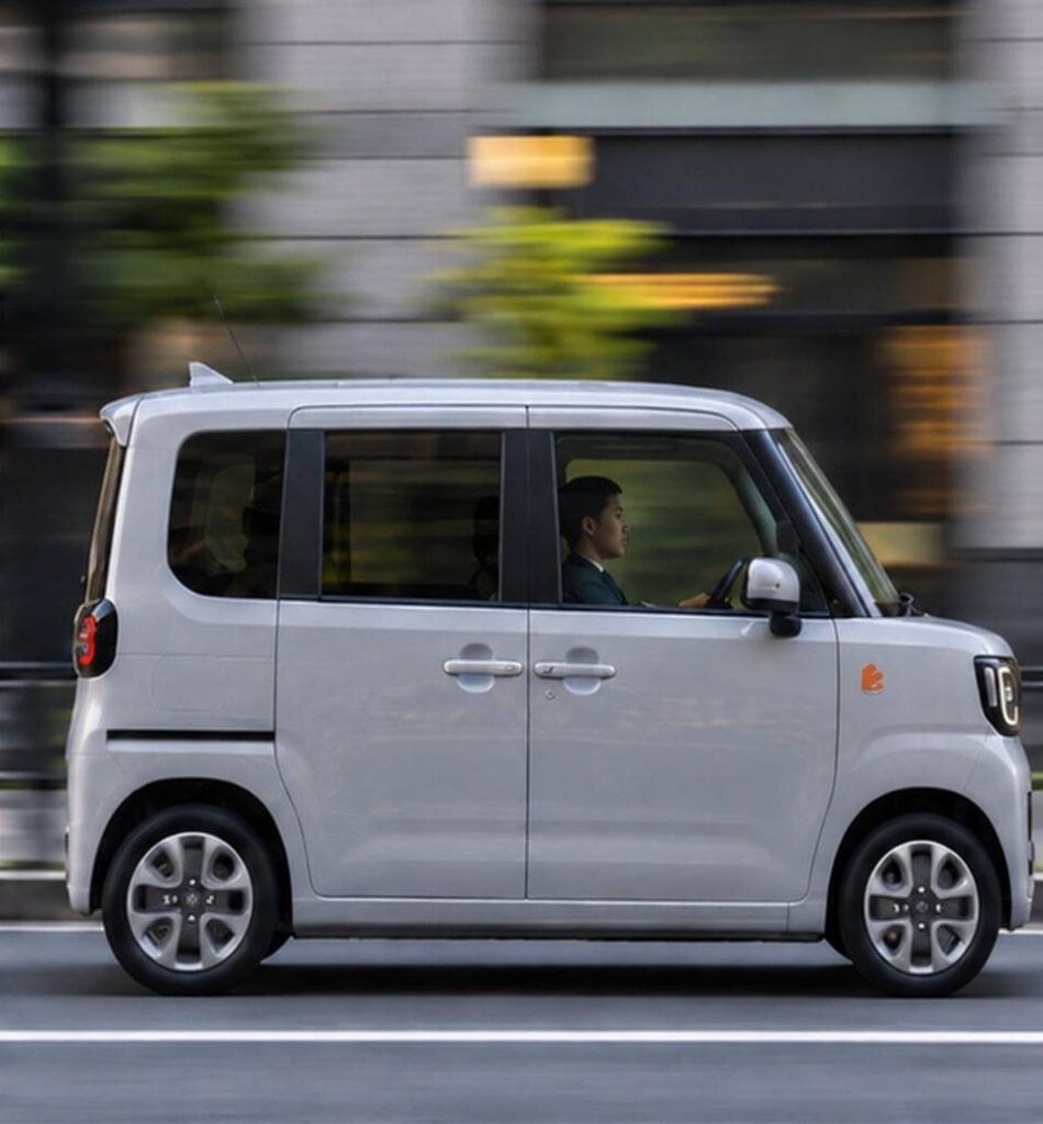 AI-generated impression of the Emta kei car in profile