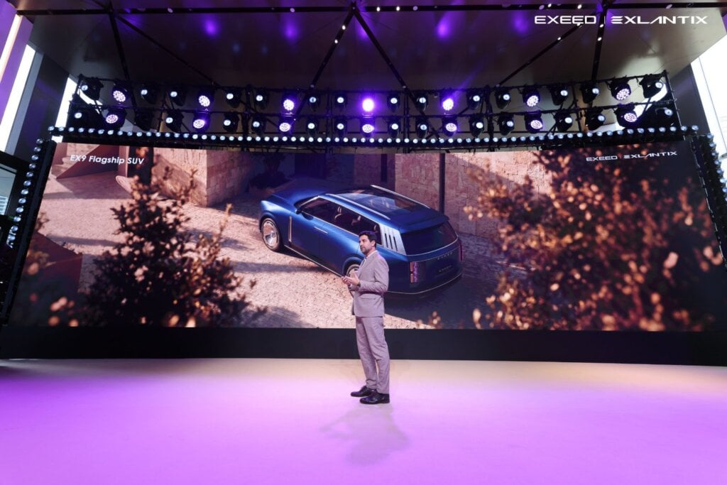 Exeed EX9 flagship SUV shown during the design presentation