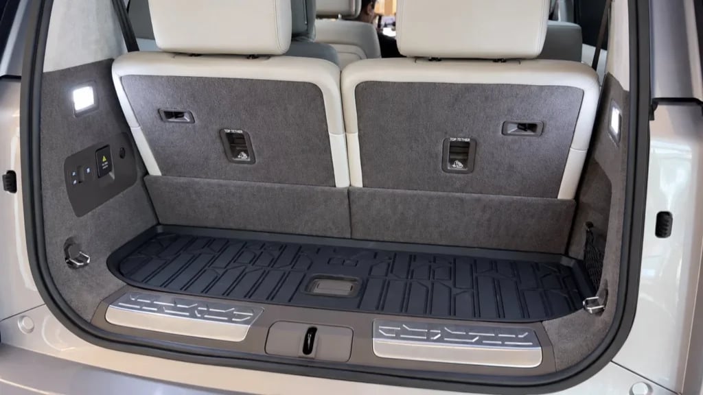 Freelander 8 boot space with all three rows of seats in place