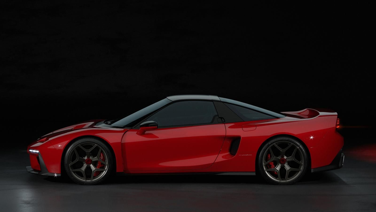 Side profile of the JAS Tensei with first-generation NSX proportions