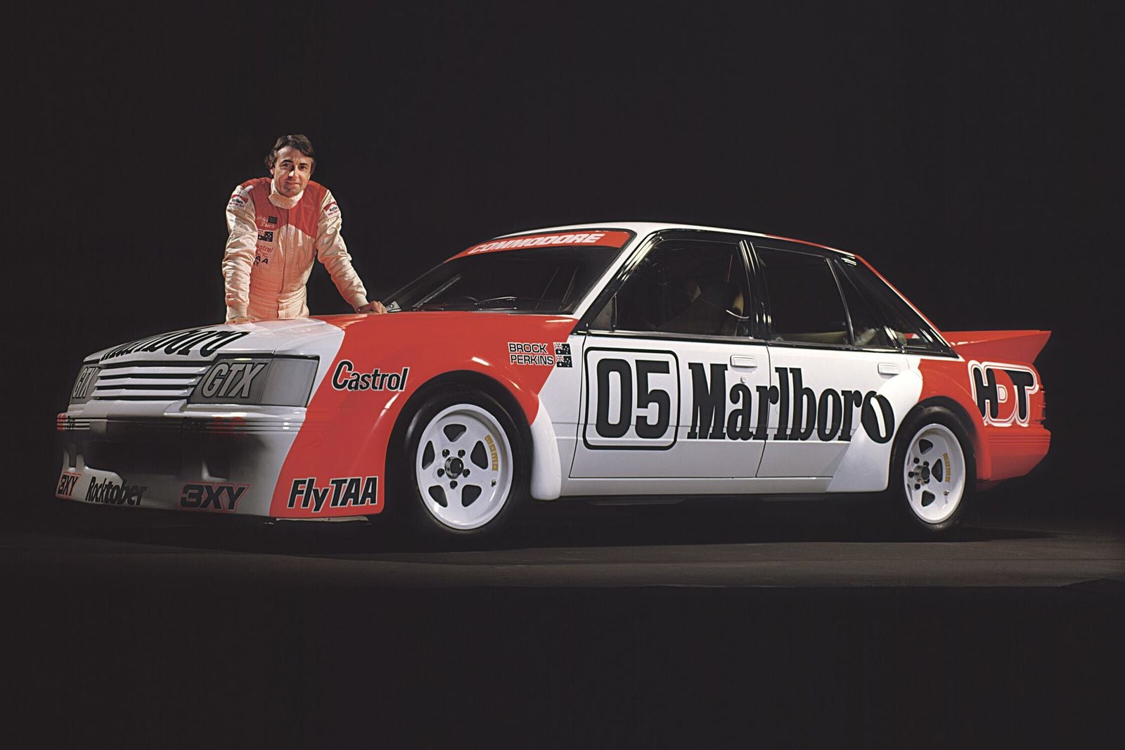 Peter Brock with his HDT VK Commodore race car