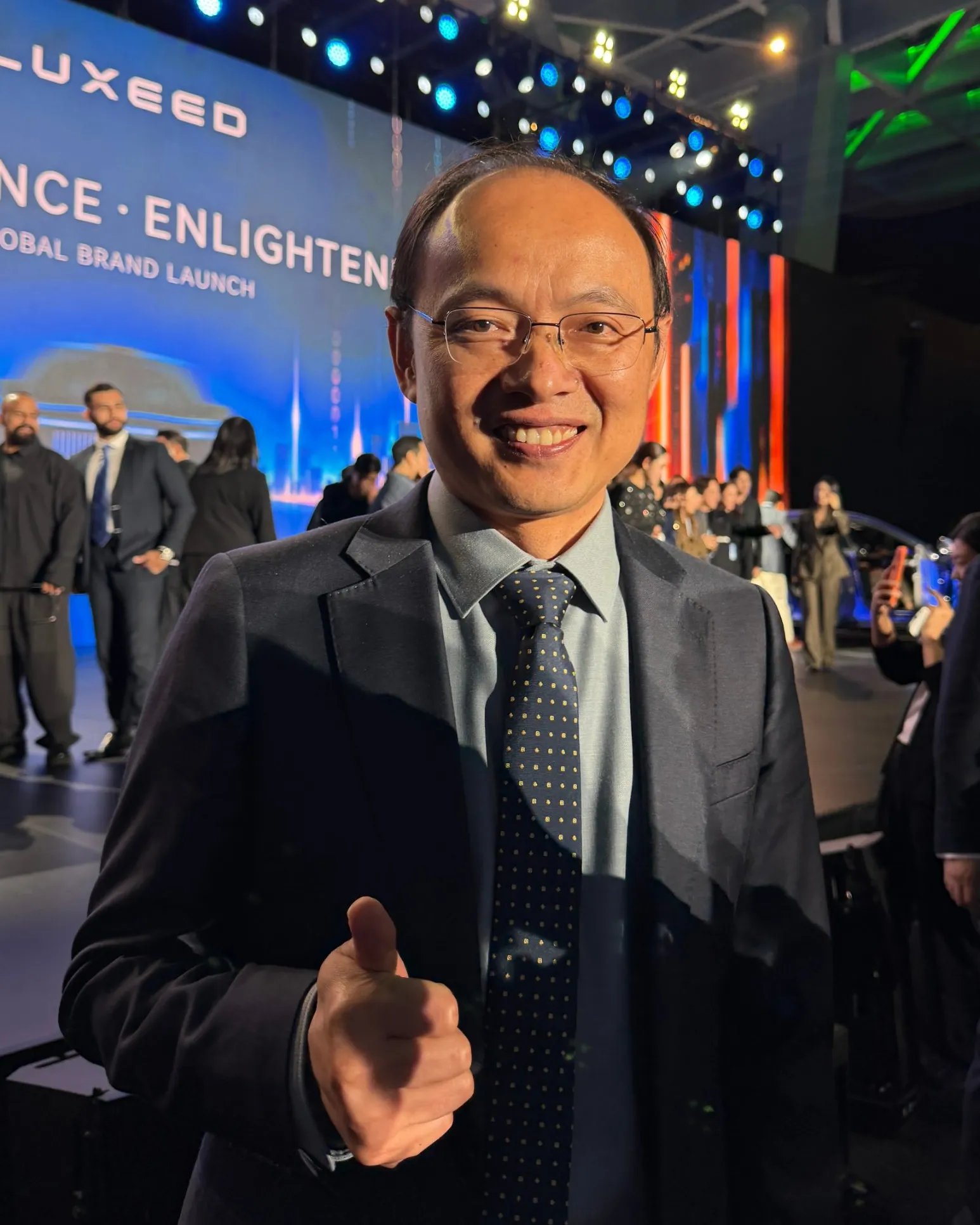 Shawn Xu, CEO of Luxeed International, at the global brand launch in Wuhu