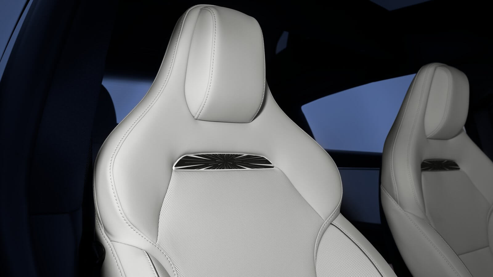 Zen Grey front seats in a Tesla