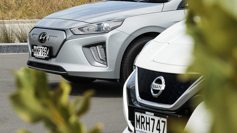 Nissan Leaf vs Hyundai Ioniq nose