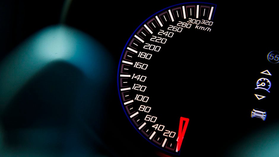 2020 Jeep Grand Cherokee Trackhawk speedo