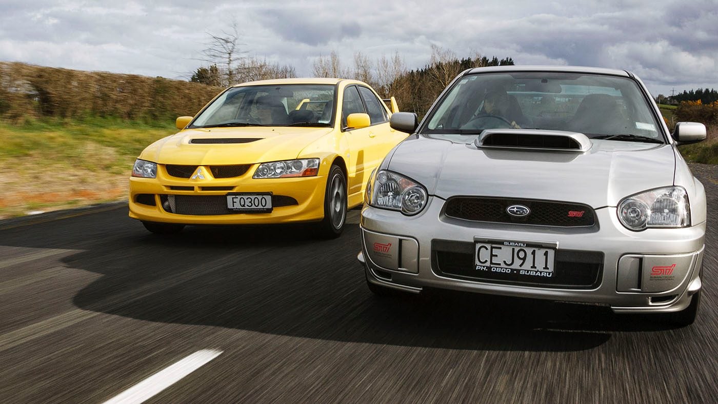 2004 Mitsubishi Lancer Evolution FQ300 vs Subaru Impreza WRX STi