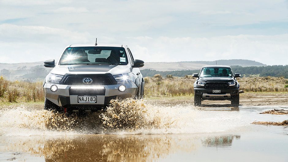 Toyota Hilux Mako splashing through water