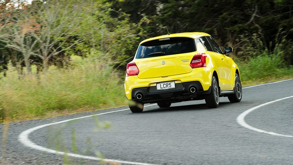2018 Suzuki Swift Sport driving through corner