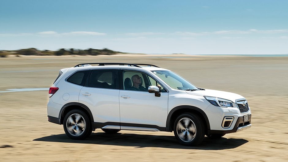 2018 Subaru Forester Premium driving on beach