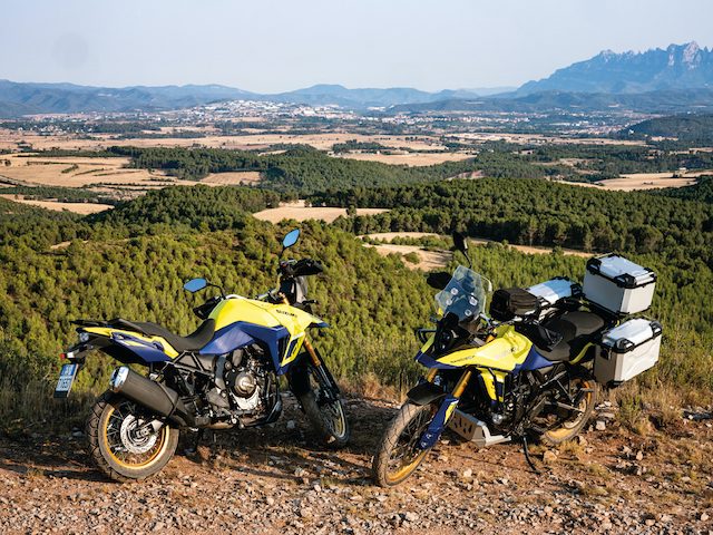 Suzuki V-Strom 800DE on hilltop