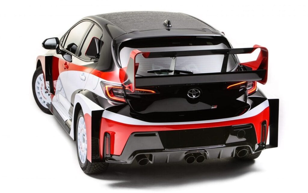 Toyota GR Corolla Rally Concept rear three quarter view