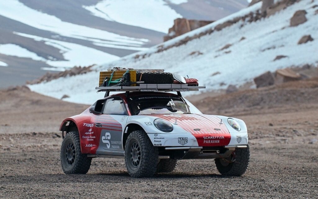 Porsche 911 off-road front three quarter view