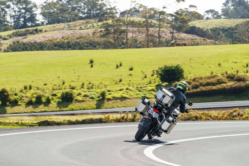 Triumph Tiger 1200 Rally Pro rear road action