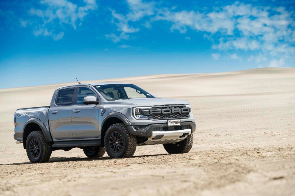 Ford Ranger Raptor on sand dune
