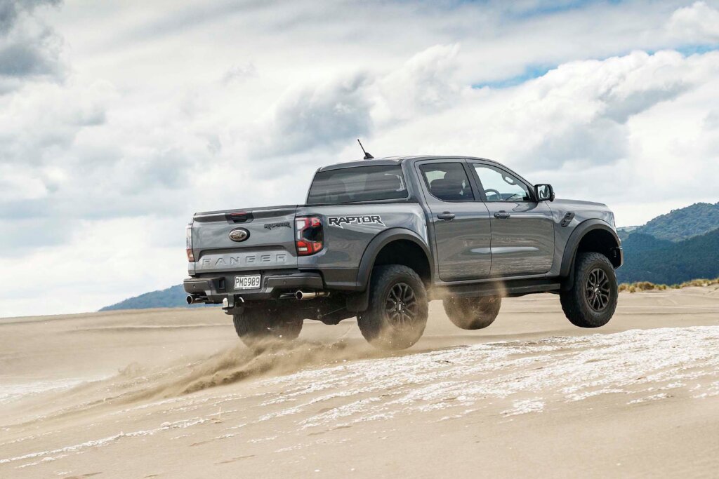 Ford Ranger Raptor rear jump shot