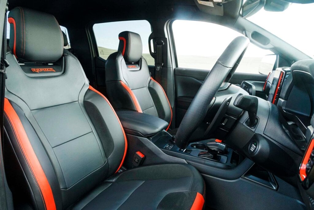 Ford Ranger Raptor seats