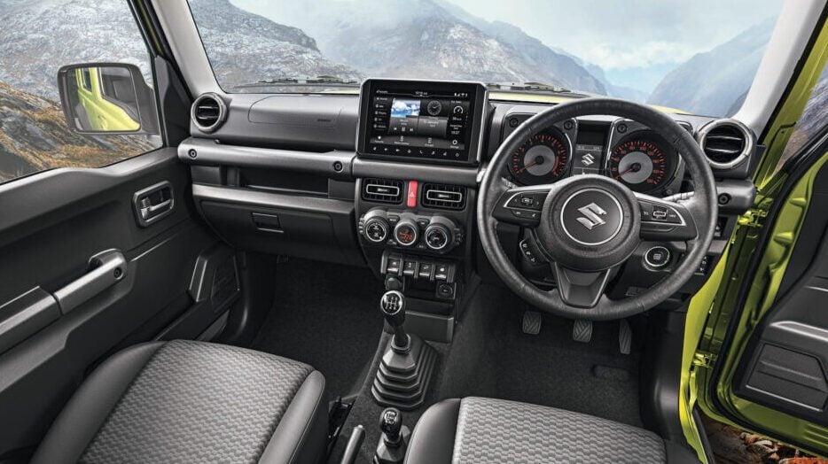 Five-door Suzuki Jimny dashboard