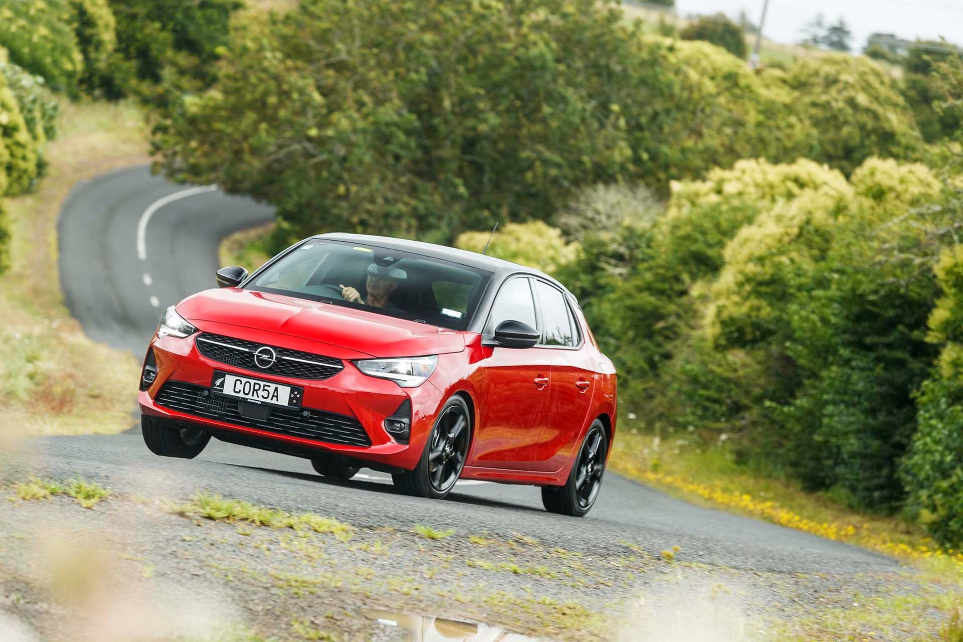 Opel Corsa SRi driving in countryside