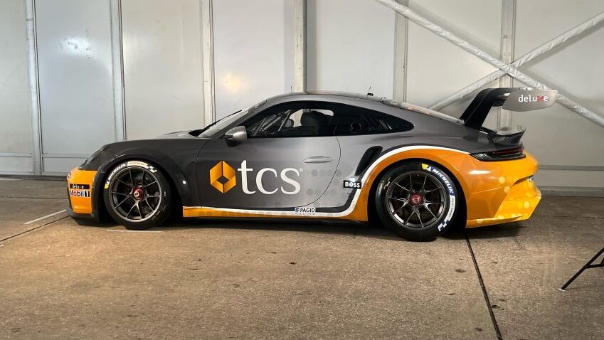 Yardley Porsche 911 GT car side view