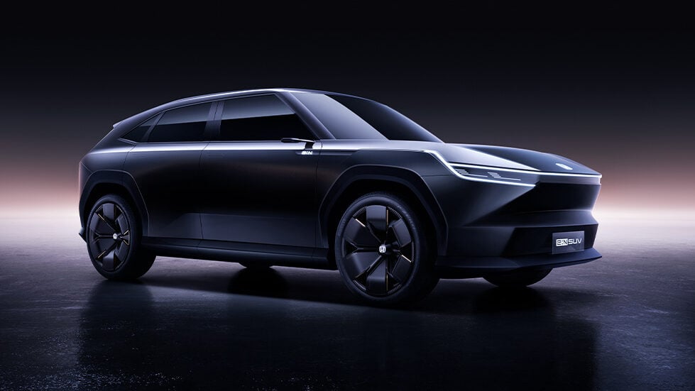 Honda e:N SUV concept front three quarter view