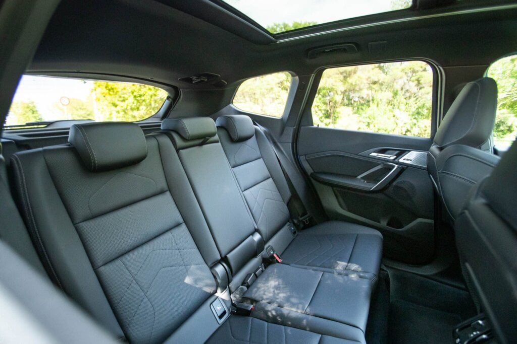 Rear seat space of BMW X1