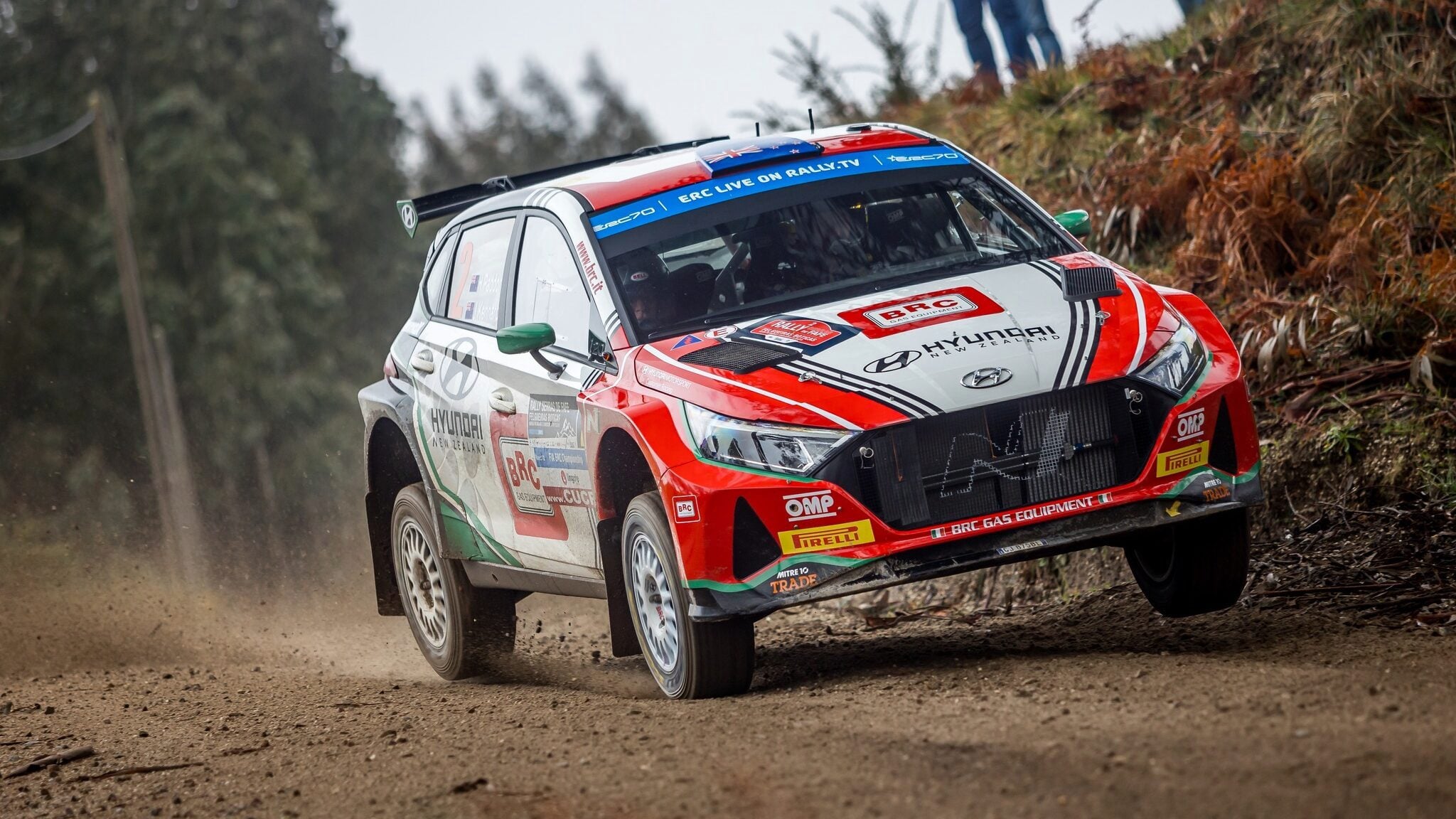 Hayden Paddon rallying Hyundai i20 N Rally2 in Portugal