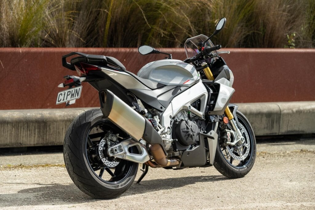 Rear quarter of the Aprilia Tuono V4 1100
