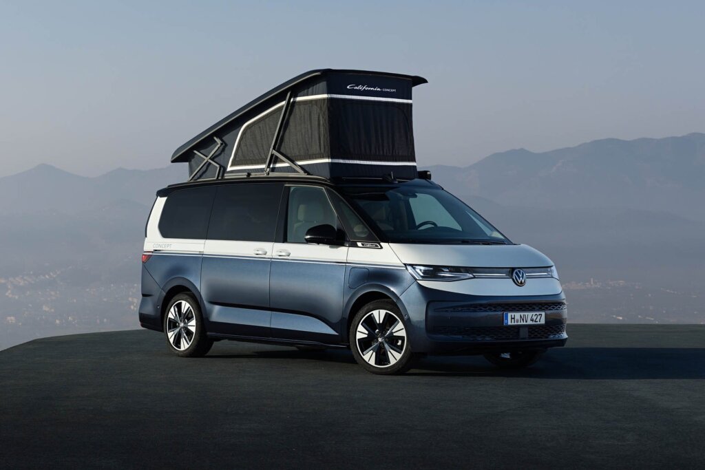 Volkswagen California Concept camper with pop-up roof extended