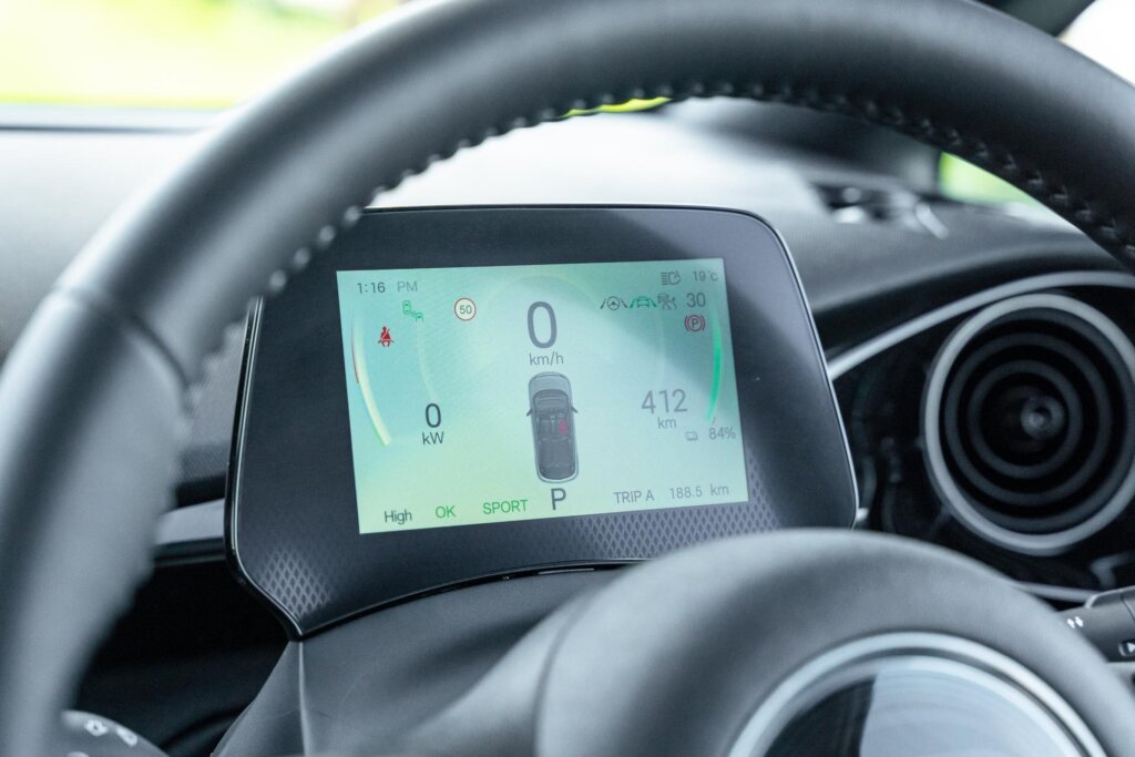 Driver's display screen in the BYD Dolphin Extended