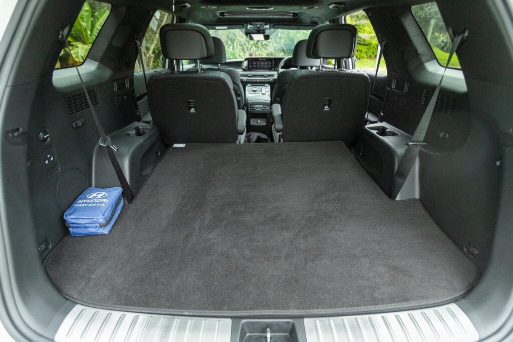Hyundai Palisade boot space with rear seats down