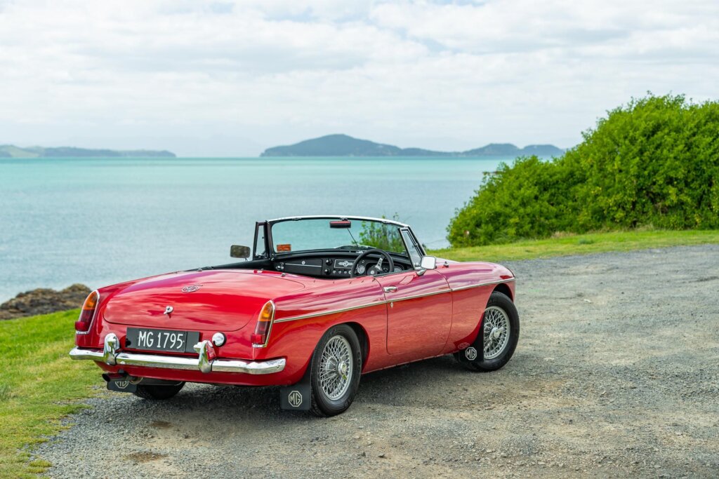 Rear quarter static of the MG MGB Roadster in red