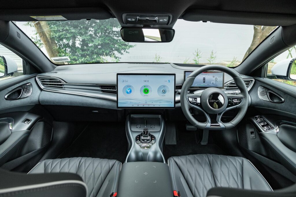BYD Seal Performance front interior wide shot, showing dash