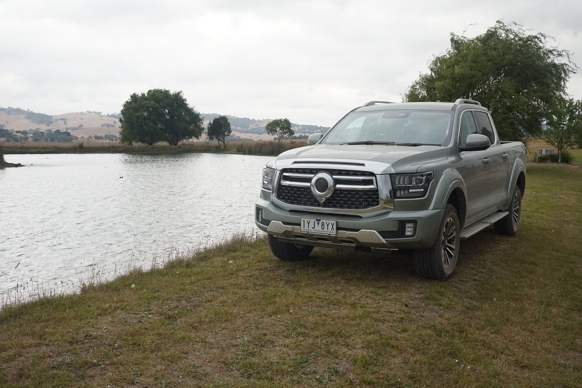 GWM's biggest ute down by a lake.