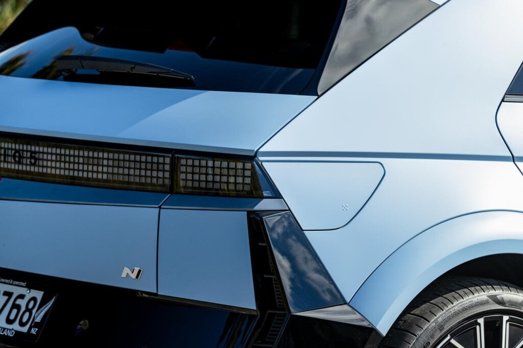 Hyundai IONIQ 5 N side detail, angular shadows
