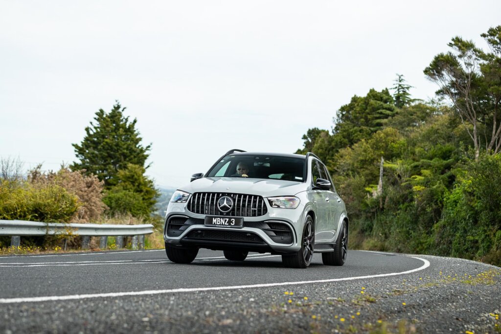 Front quarter cornering shot of the Mercedes-AMG GLE 63 S
