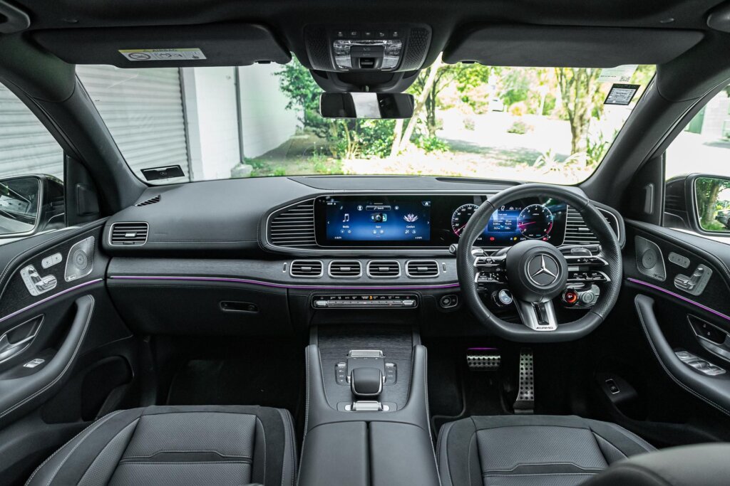 Wide interior view of the 2024 Mercedes-AMG GLE 63 S