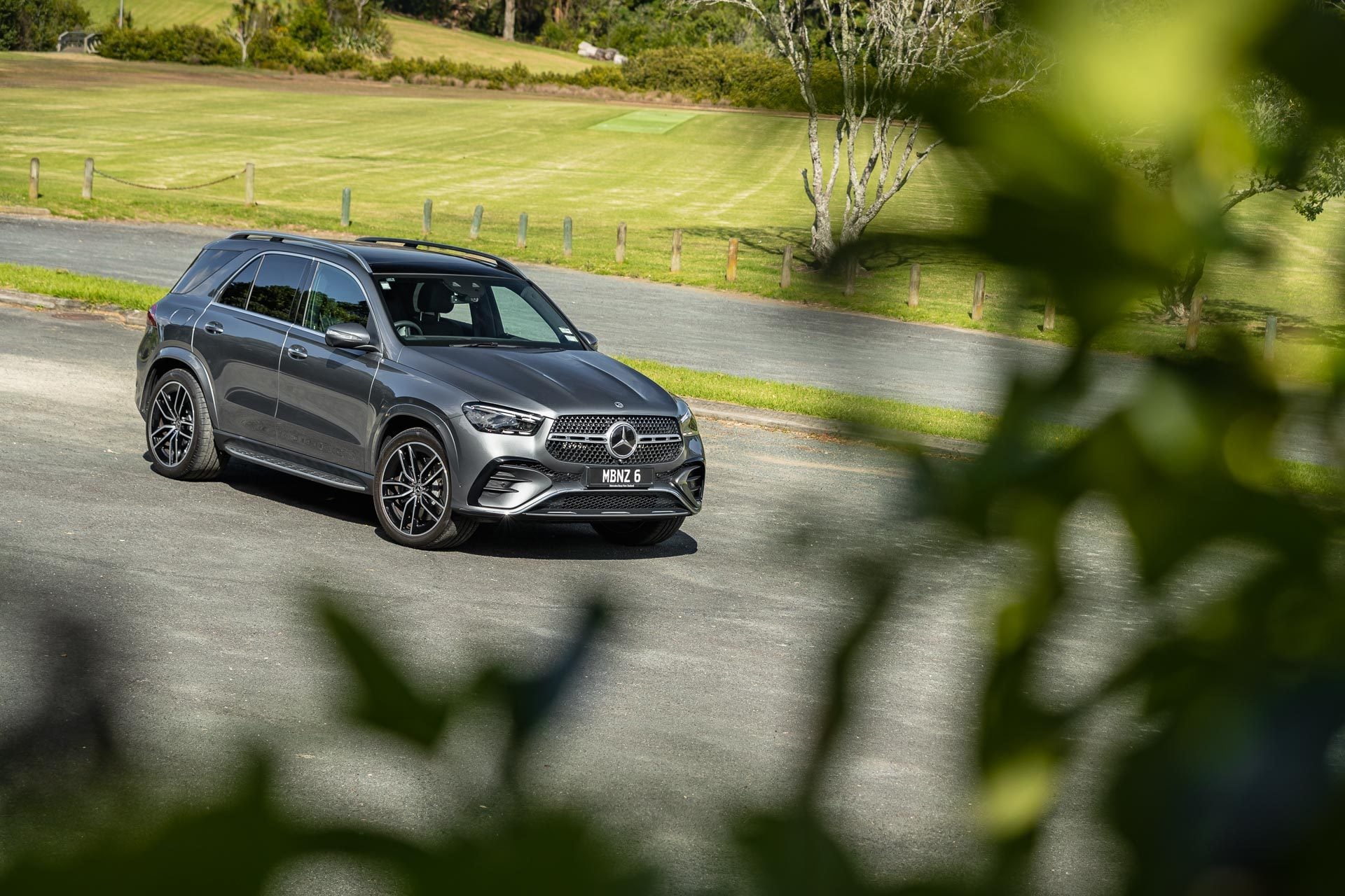 Mercedes-Benz GLE 450 d hero shot, parked in a carpark
